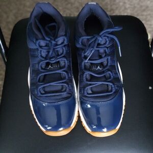 Jordan low Navy Gum Blue  Sneakers with Patent Leather